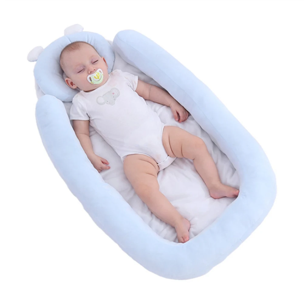 Berço do Bebê Colchão de Cama Portátil com Travesseiro Removível para Dormir Infantil Ultra Macio Cochilando 3 ultra macio portátil com travesseiro removível para dormir cochilando