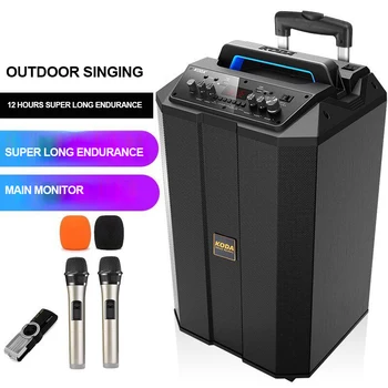 

8 Inch Big Power Subwoofer Outdoor Bluetooth Speaker with Wheel Speaker Bass Stereo Music Louderspeaker Instrument Speakers