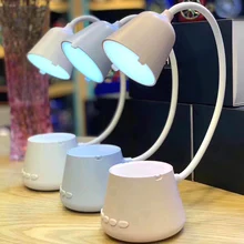 Портативный для домашего обеденного стола лампа Беспроводной Bluetooth Динамик многофункциональная карта маленький Динамик настольная лампа JFlyer