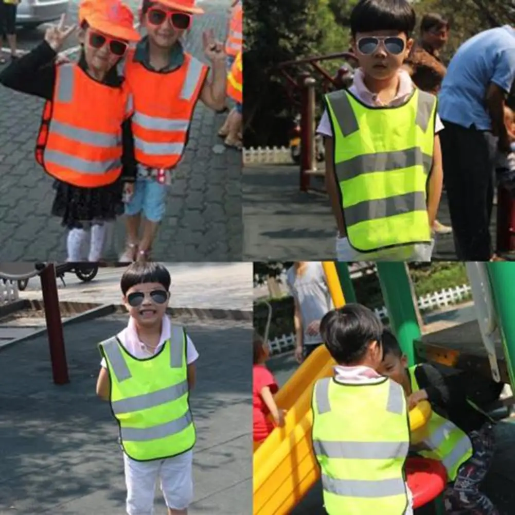 Kids Safety Vest High Visability Jacket for School Children Sanitation Worker Fitness Equipment Accessories | Спорт и развлечения