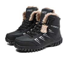 Новые стильные зимние мужские ботинки водонепроницаемые зимние ботинки мужские модные теплые дышащие короткие ботильоны мужская обувь размера плюс 39-48 Zapato