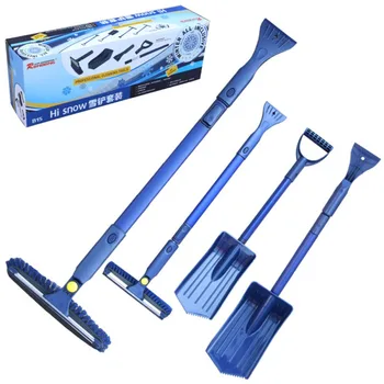 

Winter Adjustable Car Ice Scraper Multi Purpose Snow Shovel Plastic Snow Removal Tool With Soft Handle For Home Camping