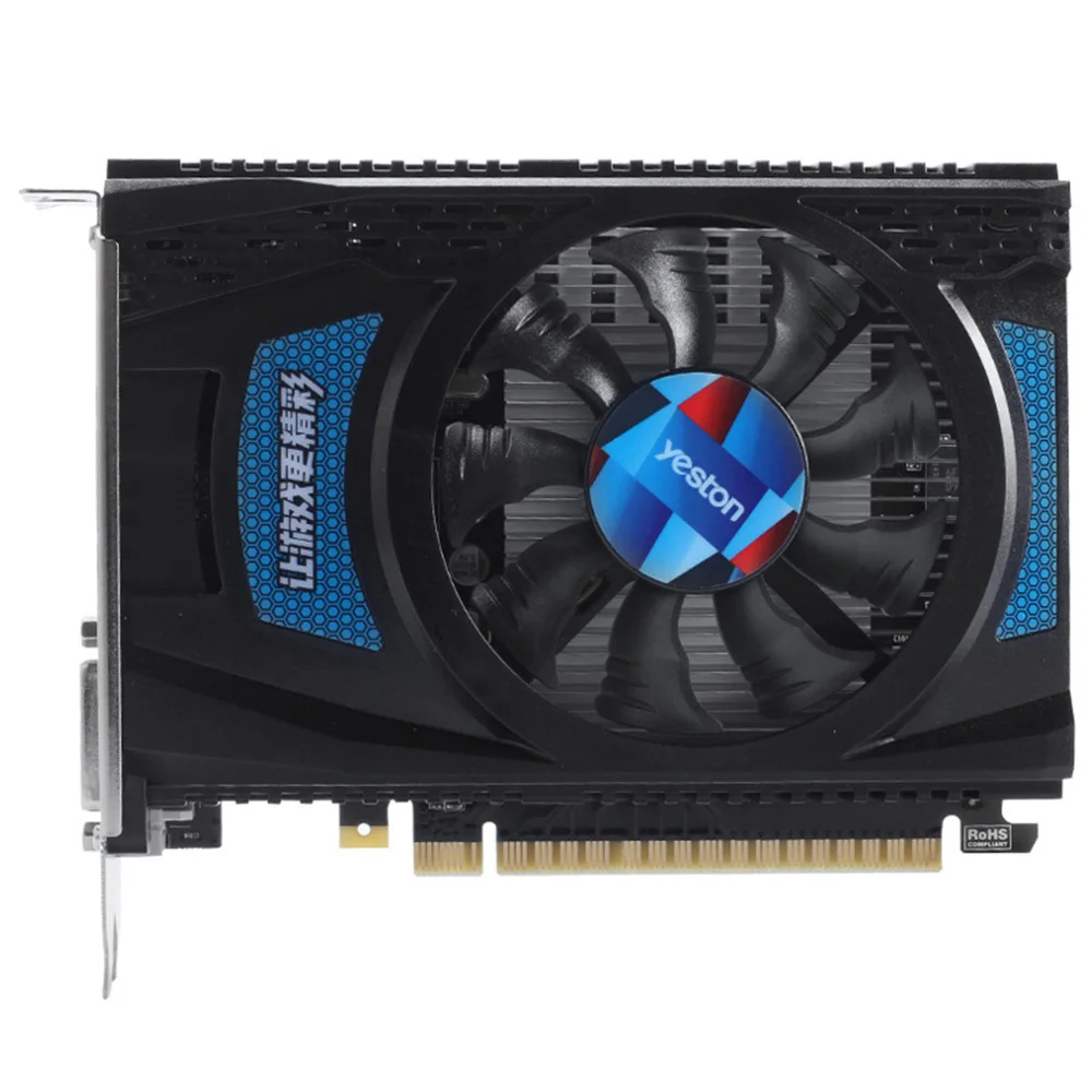 Yeston Display Graphics Card RX550 4G D5 LP/4HDMI/D5/4HD GA Radeon Chill 4GB Memory GDDR5 128Bit 6000MHz VGA + HD + DVI-D GPU