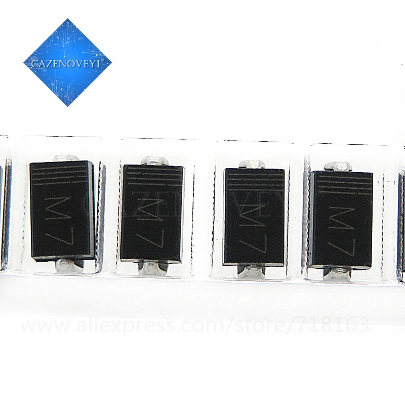 100 шт./лот диод M7 1N4007 SMD 1A 1000V IN4007 SMA выпрямительный в наличии | Электронные