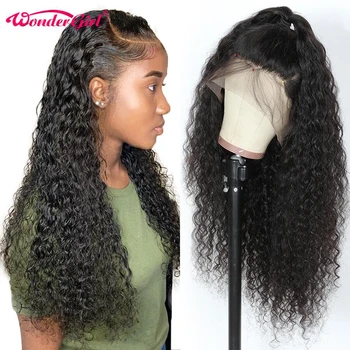 

Wonder girl 150% Density Water Wave Lace Front Wig 13x6 Lace Front Human Hair Wigs For Black Women Remy Hair Brazilian Lace Wig
