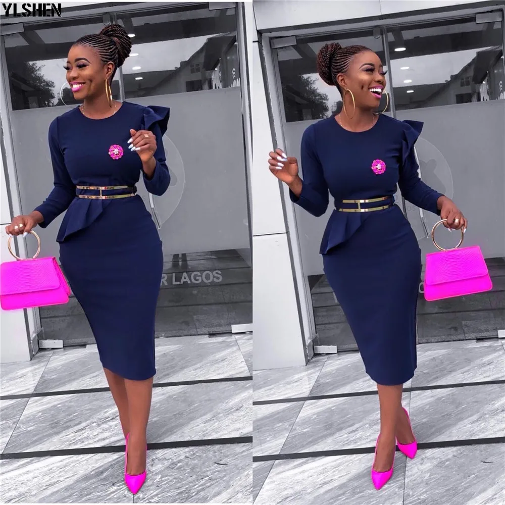 High Quality African Dresses For Women 2019 Africa Clothing Summer Elegant Bodycon Ankara Dresses Fashion African Dress For Lady 02