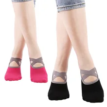 Женские носки для йоги; нескользящие носки с липкой подошвой для тренировок и пилатеса; женские шлепанцы для танцев; носки для фитнеса и балета