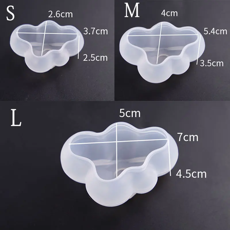 3D Cloud Shape Chocolate Silicone Mold Mousse Fondant Ice Cube Pudding Candy Soap Candle Molds Baking Cake Decoration Tool 1PC