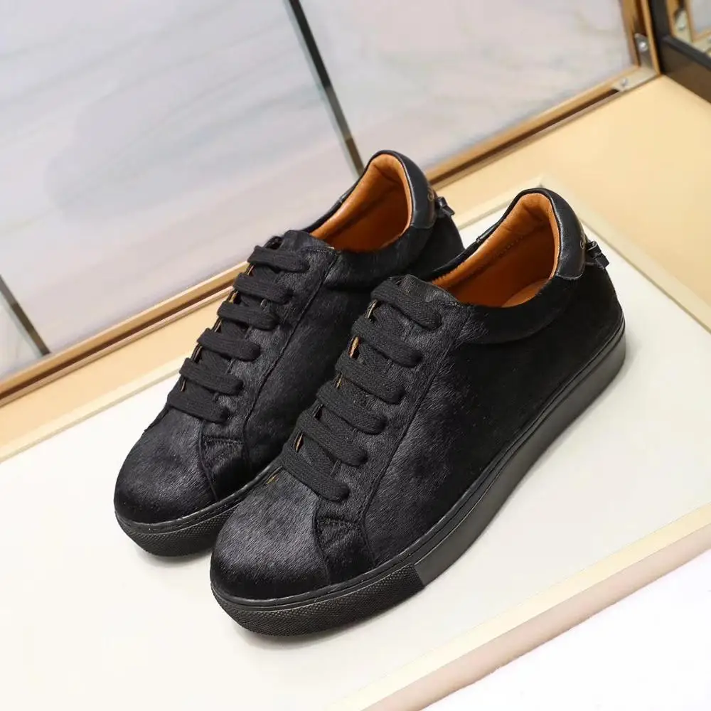 

Luxury brand Paris Designs horsehair Lace-up Casual Shoes Low Cut Party Wedding Shoes Pure color leather Sneaker men and women