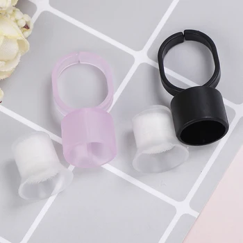 

10Pcs Sponge Microblading Tattoo Ink Cup Cap Pigment Ring Holder Container Black Pink Supply Tattoo Tool Permanent Makeup