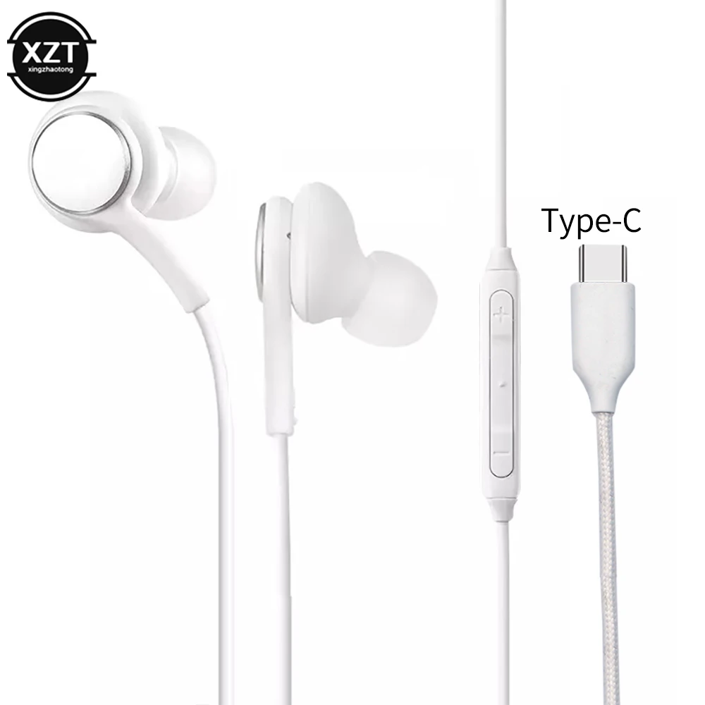 Headphones Wired Usb Type C Earphone for Samsung Galaxy Note S9 S8 S10 Plus S20 Ultra Noise Canceling Earbuds Headset with Mic studio headphones Earphones & Headphones