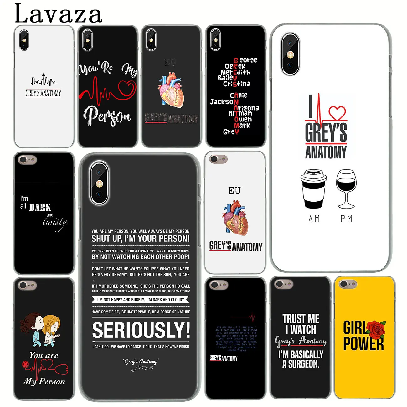 Lavaza серый анатомический хит продаж жесткий чехол для телефона iPhone XR X 11 Pro XS Max 8 7 6 6S