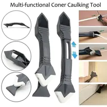 3 In 1 Silicone Caulking Toolsstainless Steelhead, Shovel Sealant Finishing Household Group Glue Tool K3C7