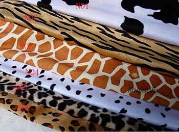 

Printed fabric crystal super soft short plush leopard clothing fabric
