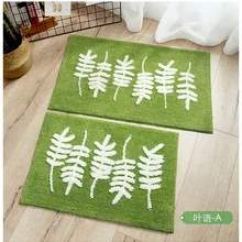 5 цветов Высокое качество трехмерные зеленые листья утолщенные флокированные двери коврик вход нескользящий ковер ванная комната Впитывающий Коврик