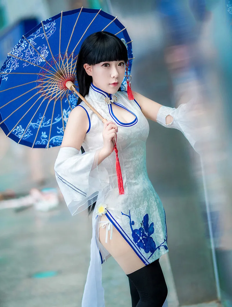 На заказ Azur Лейн Yat Sen cheongsam китайское платье Косплей Костюм Маскарад Карнавальный аниме Expro одежда наряды cos