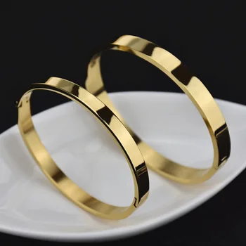 

CTB1 Bangle Bracelet Speedometer Bracelet Punk Stainless Steel Black Gold Color Open Cuff Bracelet Men