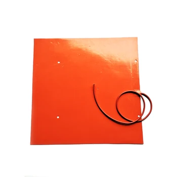 

600*600*1.5mm 220v 1450w Silicone heater for 3d printer adhesive 1 side 5 holes on pad 1000mm lead wire