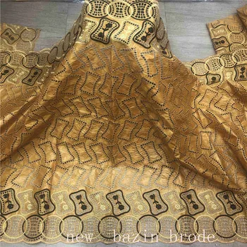 

New arrival Blue african BAZIN riche fabric with Embroidery lace african Guinea Brocade cotton fabric 27L071246