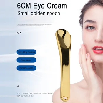 

Eye Cream Spoon Mini Cosmetic Spatula Curved Scoop Gold Silver Makeup Mask Cream Spoon Eye Cream Stick Face Body Makeup Tools