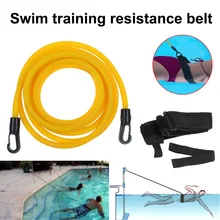 

4meter Adjustable Swim Training Resistance Elastic Belt Swimming Exerciser Safety Rope Latex Tubes Safety Swimming Trainer Tools