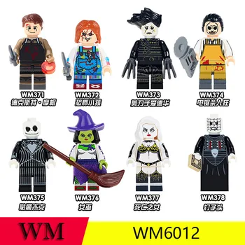 

8pcs A Set Wm6012 Halloween Horror Movie Series Figures Skeleton Jack DIY Funny Toys Children Assemble Building Blocks Bricks