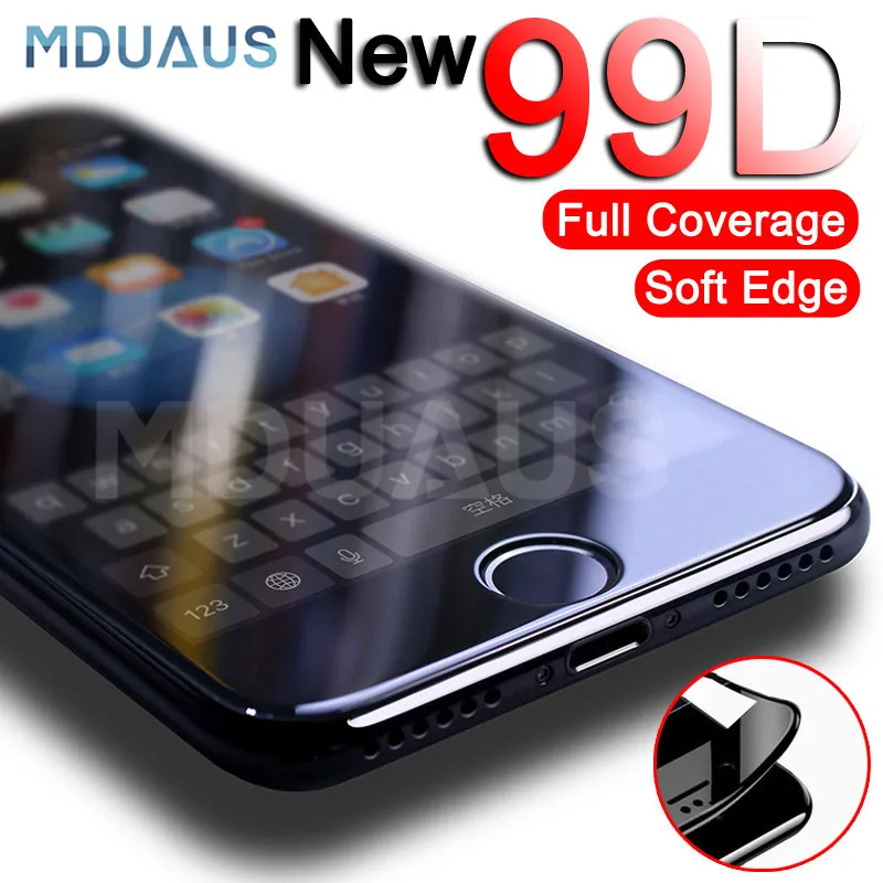 

99D Protective Glass On The For iPhone 6 6s 7 8 Plus X 10 Glass Screen Protector Film For iPhone XR XS 11 Pro MAX Tempered Glass