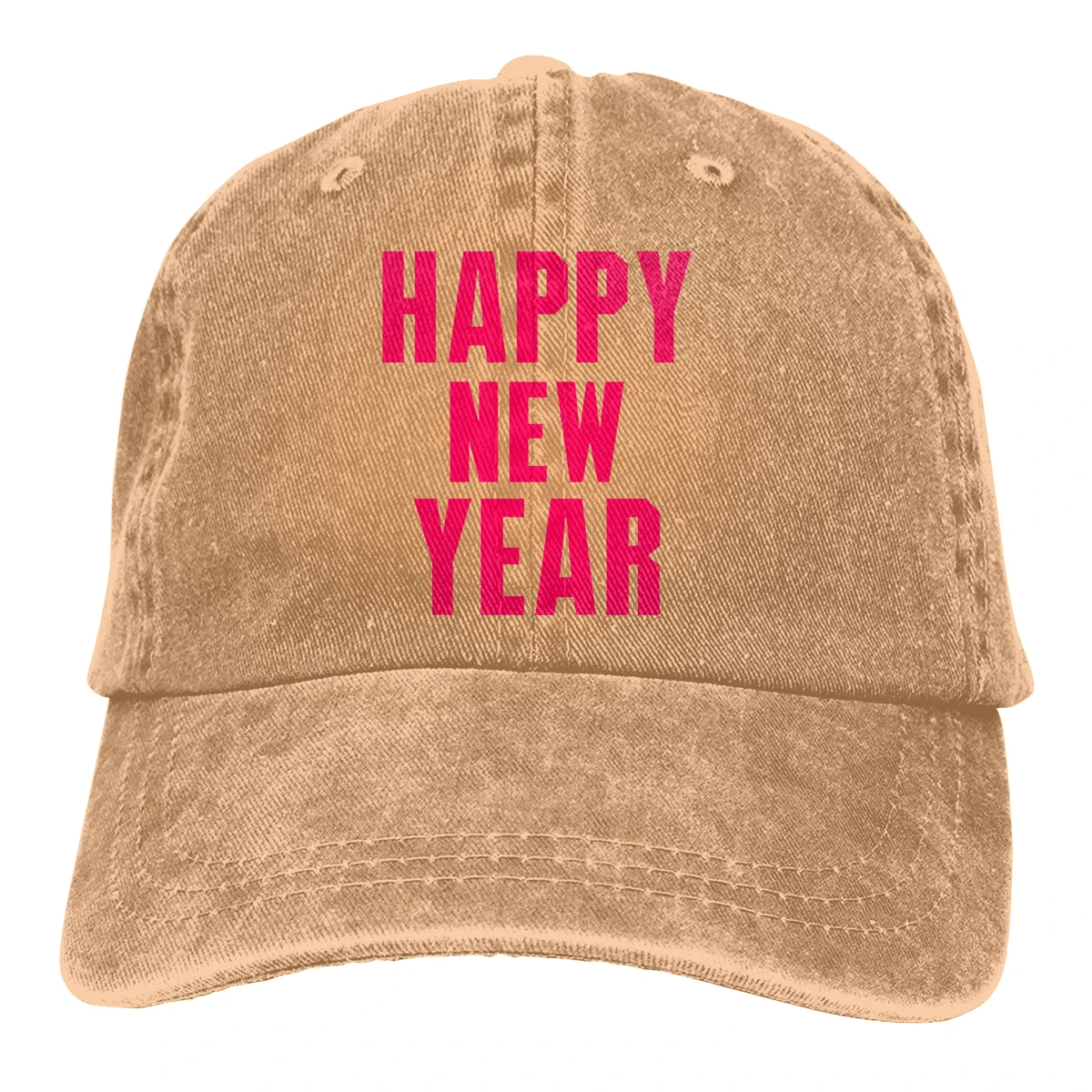 Веселый год Casquette натуральный унисекс Мужские и женские деним Strapback бейсболка Регулируемая Гольф папа шляпа