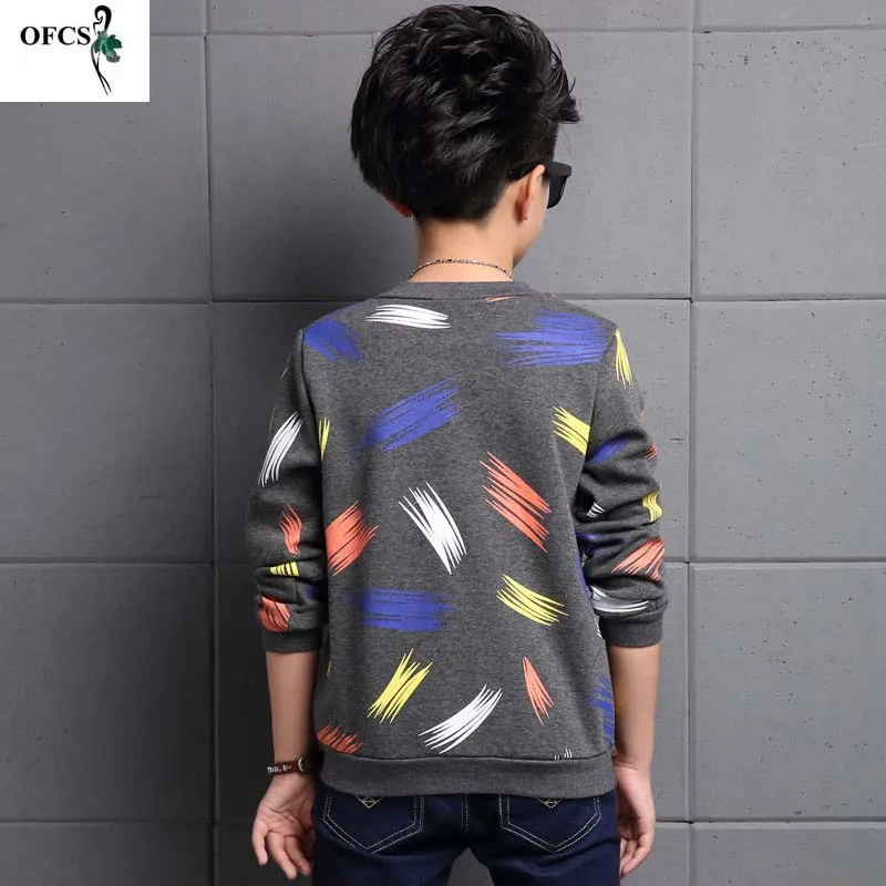 Boys long sleeve T-shirt, children's spring autumn jumper, printing design leisure clothes, 3-15 years old