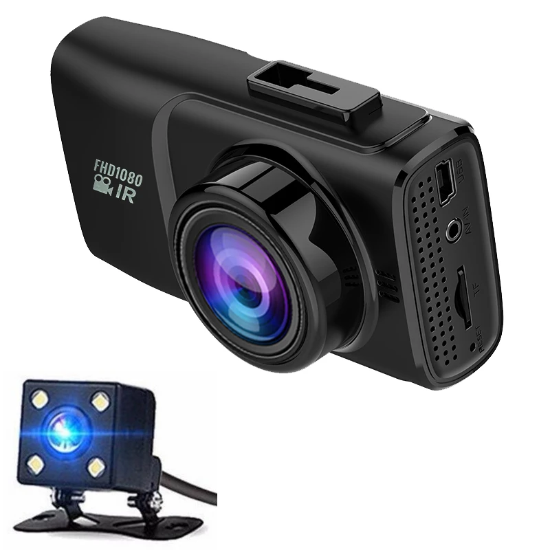 Conkim Dash cam с 3 объективами поддержка внутри/снаружи/сзади камера Автомобильный видеорегистратор Встроенный IR-Cut