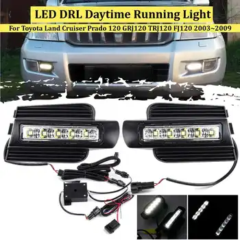 

Car LED DRL for Toyota Prado 120 LC120 GRJ120 2003-2009 Daytime Running Light Front Bumper Driving Fog Lamp Daylight Headlight