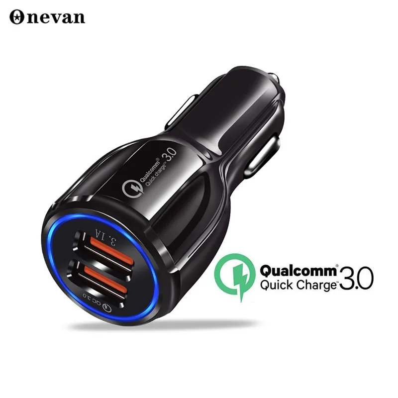 ONEVAN Quick Charge 3 0 зарядных порта Usb для автомобиля Зарядное устройство Мобильный