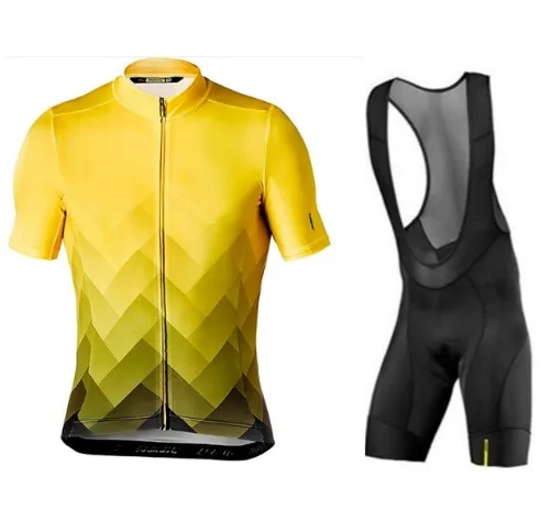 

Custom Men Cycling Sets Short Sleeve Jerseys+Bib Shorts Mavic Cycling Jerseys Breathable Anti-Sweat Quick-dry Cycling Clothing