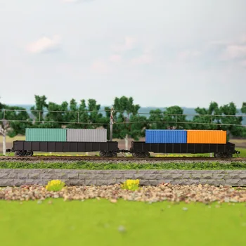 9pcs Different Colored N Scale 1:160 20ft Blank Shipping Container 20' Cargo Box C15007
