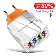 48 Вт зарядное устройство для мобильного телефона USB настенный адаптер для huawei iPhone samsung LG Xiaomi Quick Charge 3,0 QC3.0 QC4.0 планшет USB зарядное устройство