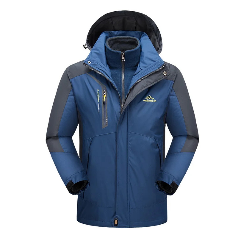 

Outdoor Hiking Jacket Thick Hooded Waterproof Windproof Coat Outwear Sportswear