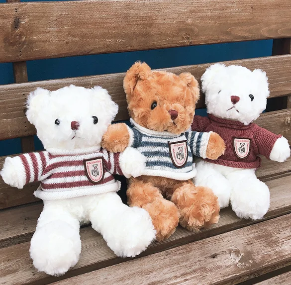 Teddy bear multi-color optional Father's Day gift plush toy sweet cute girl sleep pillow graduation dolls J05