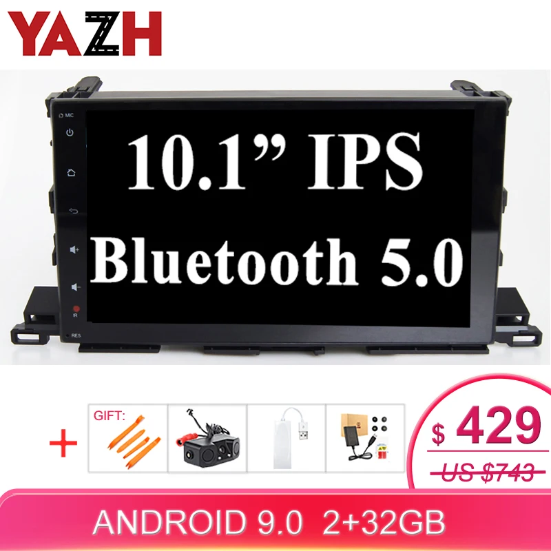 Автомагнитола YAZH 1 Din с монитором емкостный сенсорный экран HD для Toyota high Lander 2015