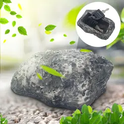 Бесплатная доставка Открытый сад ключ коробка рок Скрытая скрыть в камень безопасности Сейф для хранения скрывается Прямая доставка