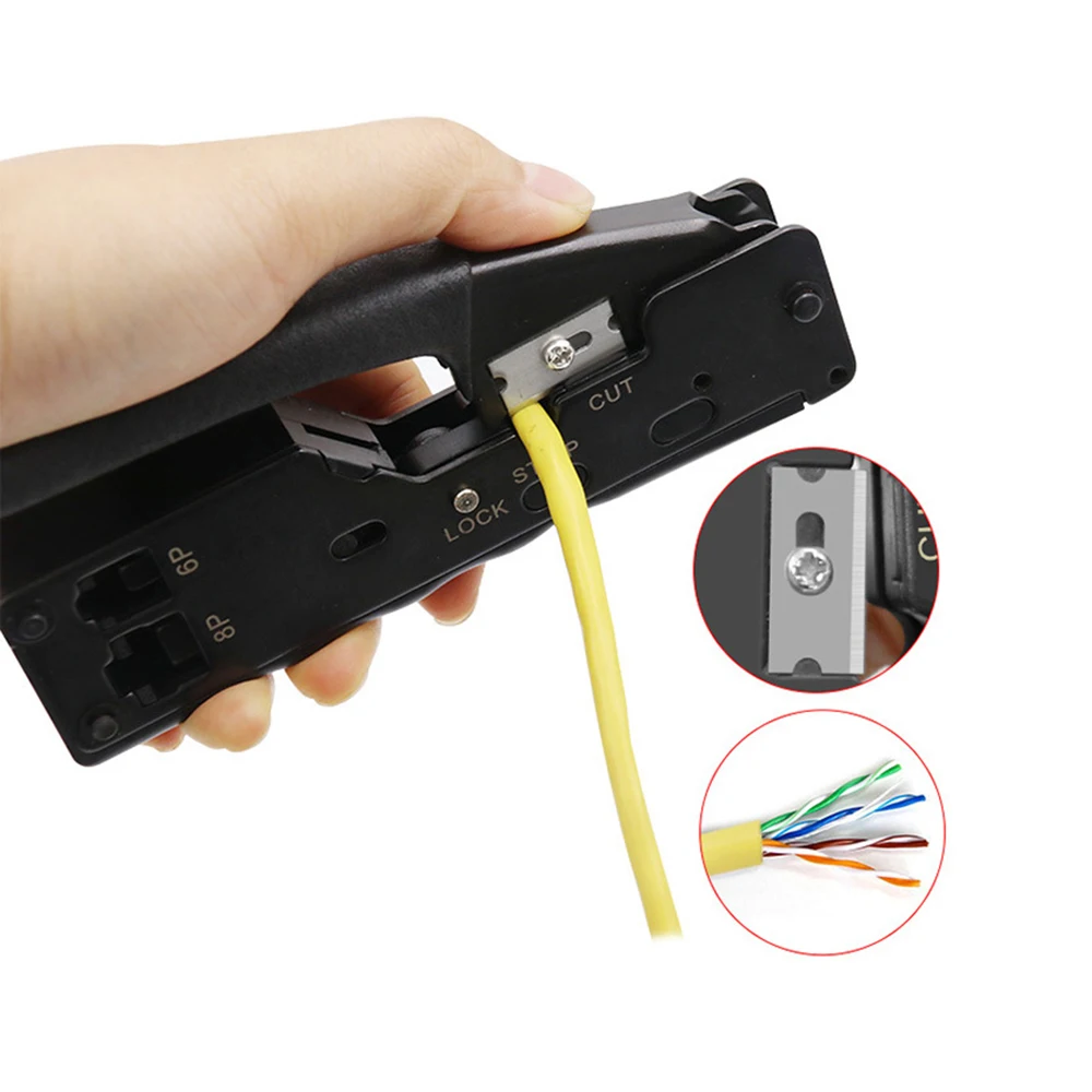Ez rj45 инструмент щипцы ручной Сетевой Инструмент для зачистки плоскогубцы для ez rj45 rj11 cat6 cat5 8P8C 6P6C многокабельный обжимной инструмент для зачистки