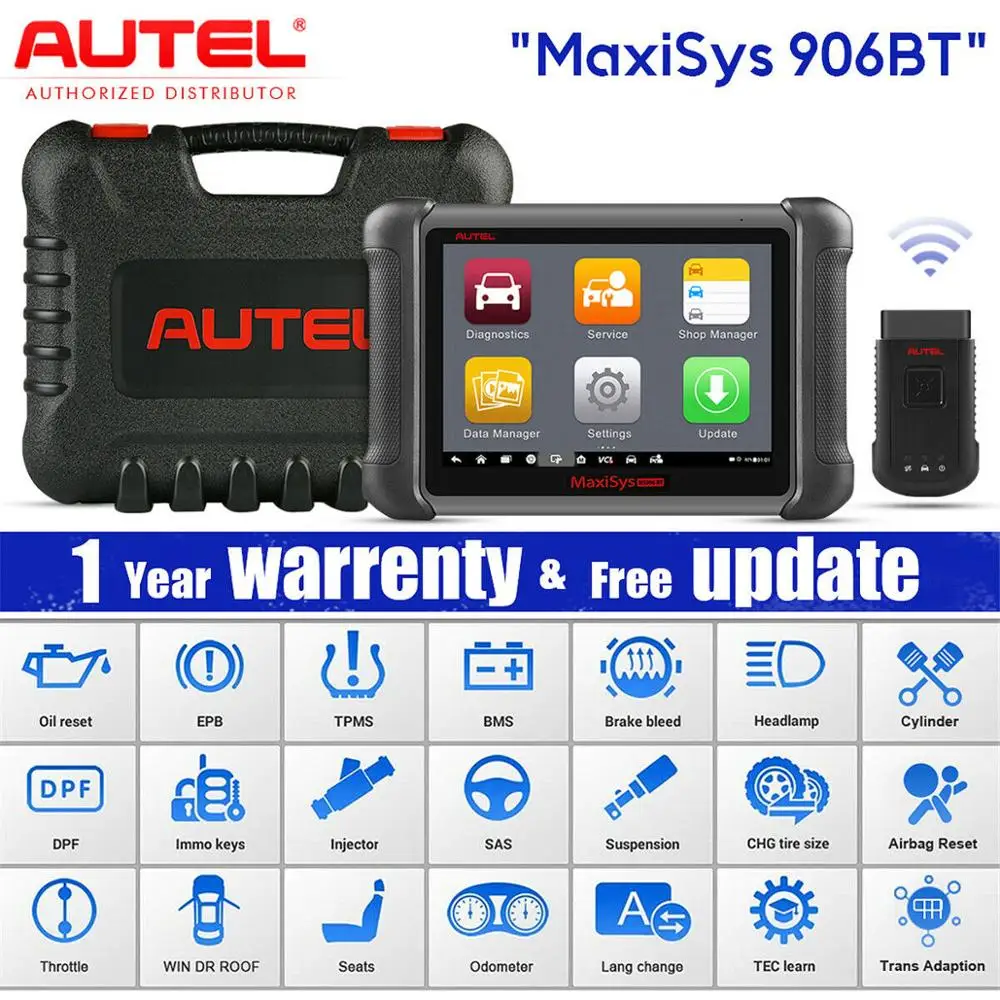 Autel MaxiSys MS906BT OBD2 автомобильный диагностический инструмент считыватель кодов
