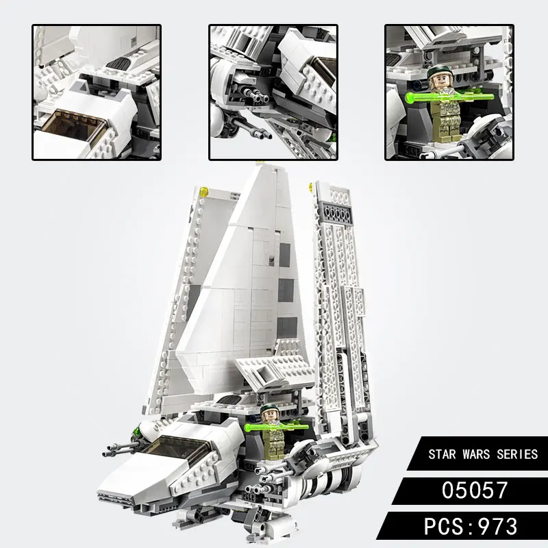 

Imperial Shuttle Tydirium building for legoing Star the Wars Model Building blocks Sets Character cockpit Educational DIY Toys