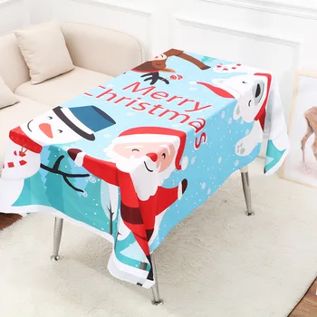 

Selling Christmas Tablecloths Christmas Cartoon Old Man Snowman Elk Tablecloth Christmas Home Decoration ok