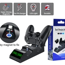 Для Ps4/Pro/Slim беспроводной контроллер зарядное устройство магнит мини USB порт зарядная док-станция с красный зеленый светодиодный индикатор светильник