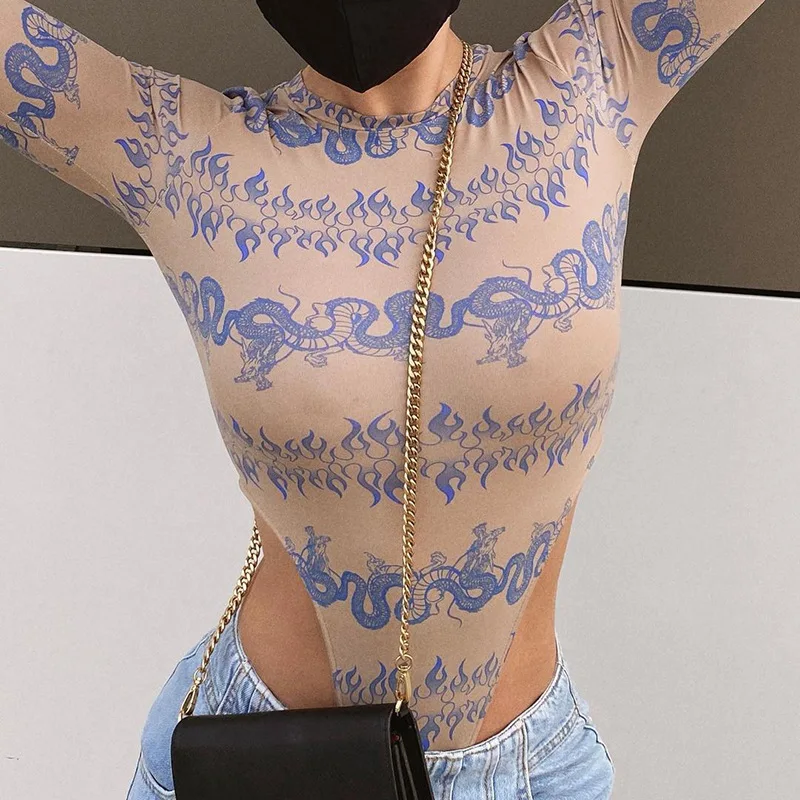 Angels secret-body estampado para mujer, jersey con cuello redondo, sudadera elástica ajustada, ropa de calle para mujer, AG30104