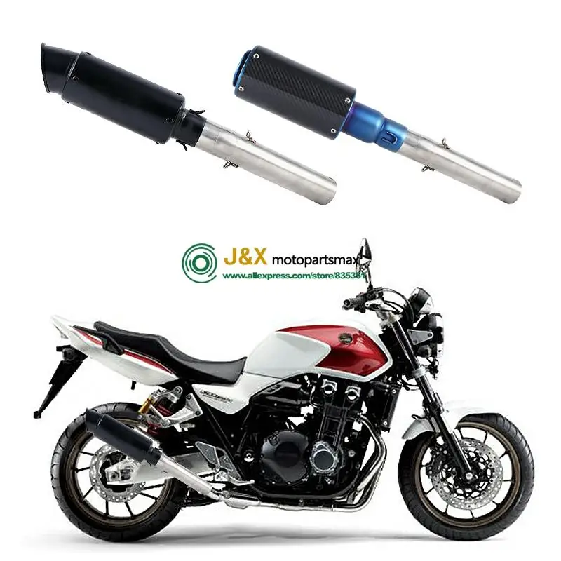 Мотоцикл полный системы глушитель Escape дБ убийца слипоны для Honda CB1300 CB 1300 среднего контакта трубы 2003 до 2013