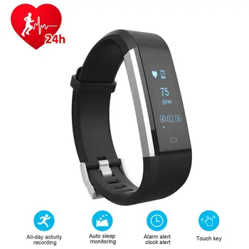 

Fitness Tracker HR Activity Tracker Watch with Heart Rate Monitor IP67 Waterproof Smart Bracelet Calorie Counter Pedometer