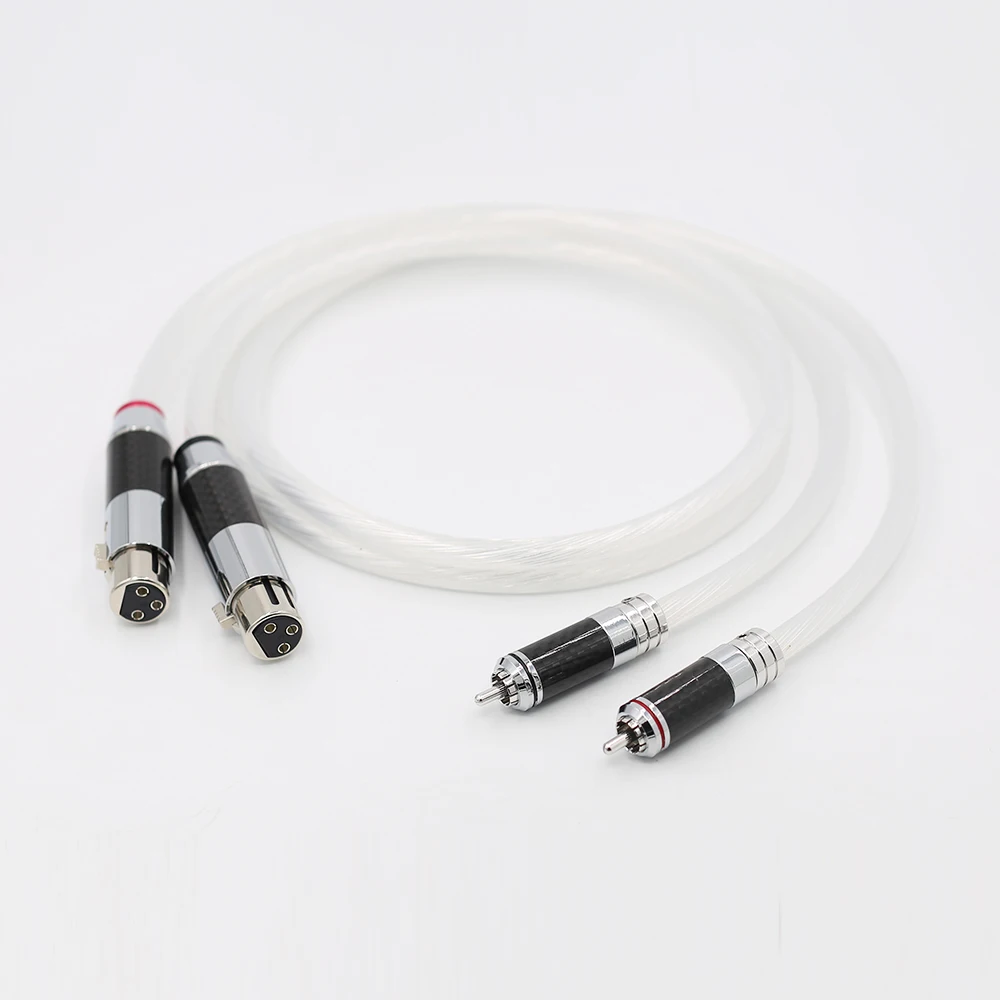 Pair 5N Single Silver Plated 2RCA Male TO XLR Female Plug Audio Cable HIFI usb c type c 3 1 male to usb c type c 3 1 female