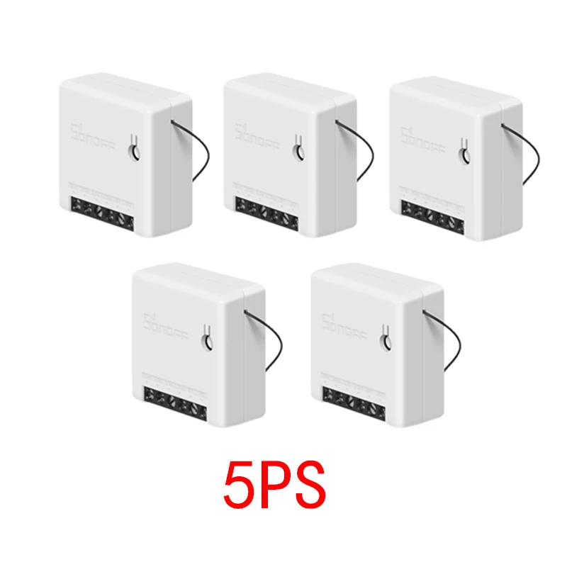 5PC SONOFF мини двухсторонний Интеллектуальный переключатель DIY Appliance Automation дистанционное управление переключатели для Alexa Google Home WiFi Smart Switch - Цвет: 5PC
