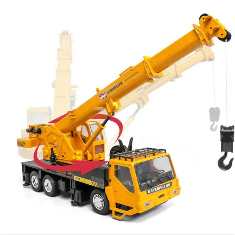 Rc Hoist Crane Model Engineering Car Toys For Children Birthday Xmas Good Gift Remote Control Freight Elevator